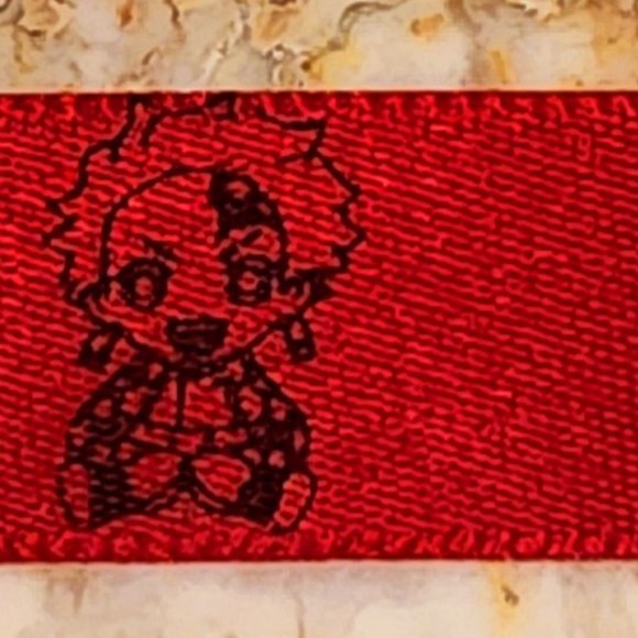 Printed Ribbons - Red - Tanjiro - 20 metres - Picture 2 of 5
